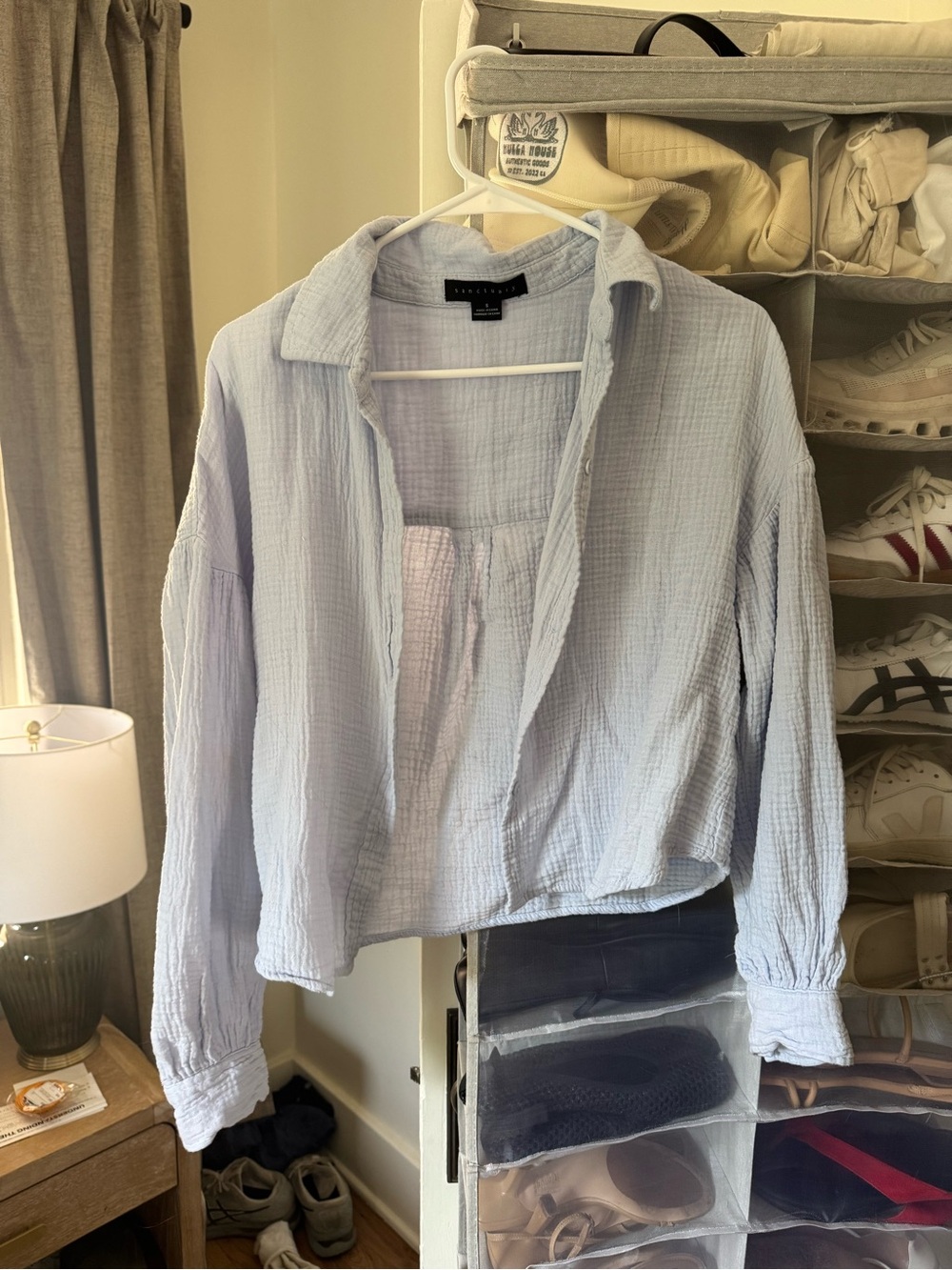 Sanctuary Light Blue Button-Down Gauze Shirt
